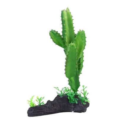 IMIKEYA Artificial Cactus Aquarium Plant Decoration Simulation Underwater Plastic Plant for Fish Tank for Aquarium Décor and Reptile Terrarium
