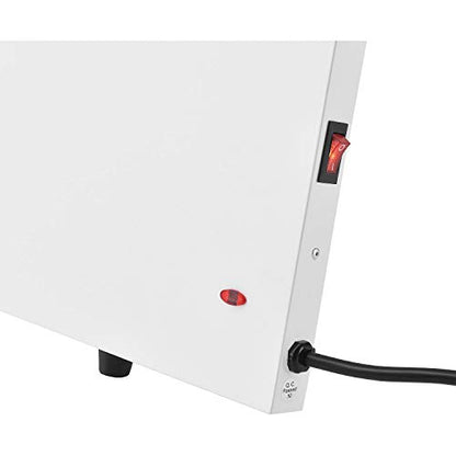 Global Industrial Under the Desk Radiant Panel Heater with Adjustable Thermostat, 170W, 120V, Compact Design, Floor Mount, 22-7/16"W x 14-14/16"H, White
