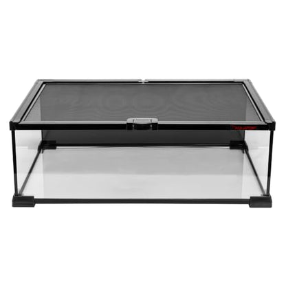 Aquatop 5.7 Gal Stackable Small Pet Terrarium - Durable Clear Glass Tank with Removable Ventilated Mesh Top for Reptiles, Arachnids, and Amphibians, RT-5.7 - size: 5.7 Gallon