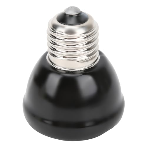 Kikumi E27 Ceramic Heating Lamp, 100 W Infrared Reptile Heat Lamp with Spiral Surface Design for Reptiles, High Humidity Environments, Long Life Up to
