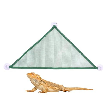 Bearded Dragon Hammocks - Breathable Mesh Snake Bed,Reptile Hammock Bearded Dragon - for Cage Enclosure Terrarium Habitat Lizard Enrichment Chameleon Frog Tortoise - color: Green