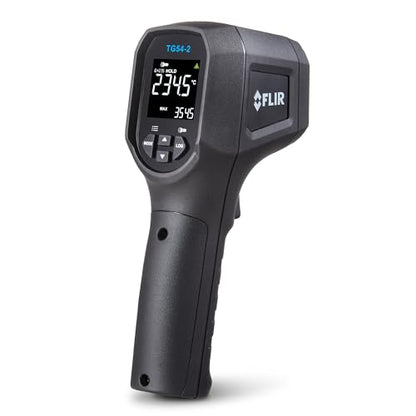 FLIR TG54-2 Infrared Spot Thermometer with Digital Readout: for Non-Contact Temperature Measurements up to 1,562 Degrees F | Non-contact, 20:1 distance-to-spot, color display, IP65, 3m drop, 9V battery (8hr), lanyard - style: TG54-2