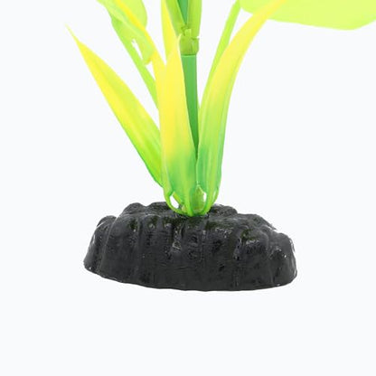 2-Pack 12 Inch Aquarium Silk Aquarium Plants, Artificial Plastic Plant | For Small Tank, Goldfish, Fish Hides - color: Light Green