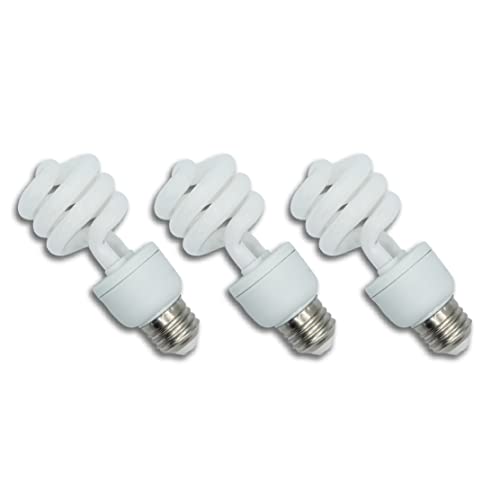 lumenivo 15 Watt UVB Reptile Light 5.0 15W Spiral Reptile Heat Terrarium Light Bulbs for Turtles, Gecko, Tortoise, Snake, Lizard, Chameleons, and Insects - 120V - 3 Pack - color: Uvb 5.0, size: 3 Count (Pack of 1)