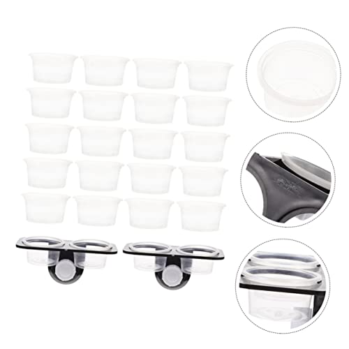 2-Pack Reptile Feeding Ledge with Suction Cup Gecko Water Feeder and Food Bowl for Reptile Tank Supplies Random Color Accessories