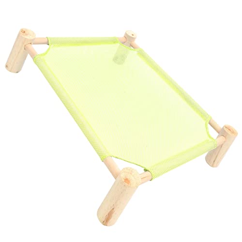 BESPORTBLE Bearded Dragon Swing Hammock Large Lizard Swing Bed Wooden Reptile Bed for Basking Creative Reptile Hammock