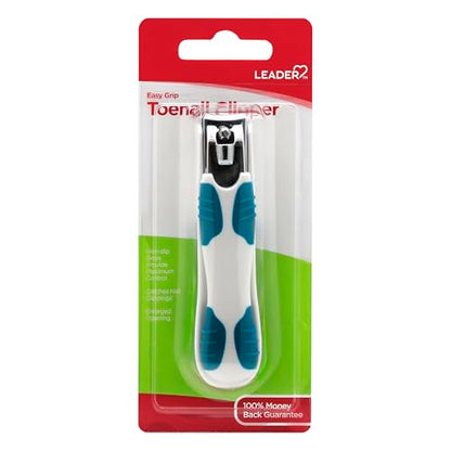 Leader Toenail Clipper for Adults, Easy Grip Nail Clipper, White & Blue, 1ct - style: Toenail Clipper