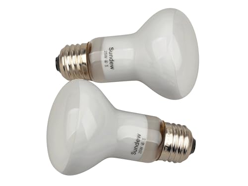 Sundew 2-Pack Reptile Heat Bulb, Dimmable Basking Spot Lamp for Reptiles & Amphibians, Daytime Heating Light for Bearded Dragon, Gecko, Lizard, Snake, Turtle - E26 Base (50, Watts)
