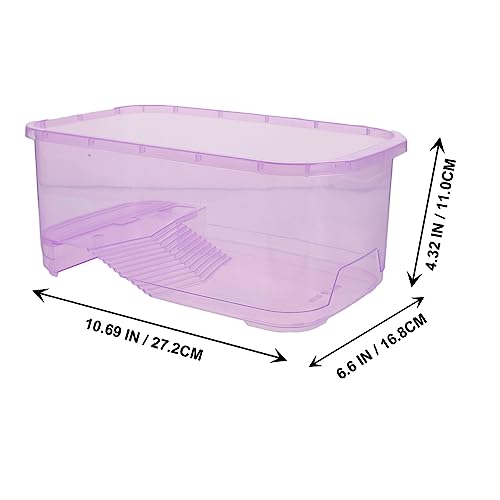 POPETPOP Amphibious Pet Tank Travel Accessories Reptile Terrarium - Portable Clear and Transparent Plastic Tank, Reptile Breeding Tank for Spiders Frog Snakes Small Reptiles Turtle Tank