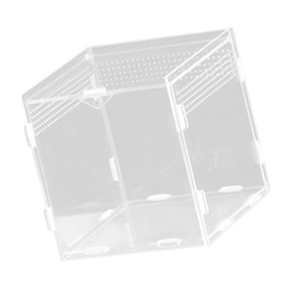 Clear Acrylic Reptiles Tanks with Ventilation Holes Terrarium Box for Small Lizards and Snake Jumping Spiders Watching Reptiles Pet Terrariums - size: 10X10X10 vertical