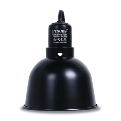 Reptile Light Fixture,Max 160 Watt - Standard 5.5 Inch - 3mm Thickness Dome Shade, Suitable for Reptile Basking Bulb Lamp/Heat Lamp/Ceramic Heater E26