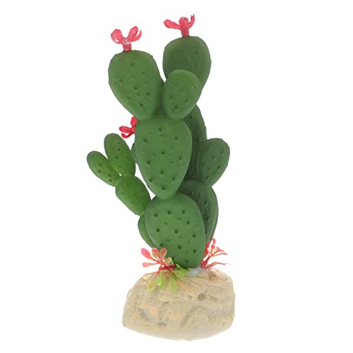 Artificial Cactus Aquarium Decoration Lifelike Simulation Plant for Fish Tank and Reptile Terrarium Realistic Plastic Cactus Ornament for Home Decor and Aquatic Landscaping