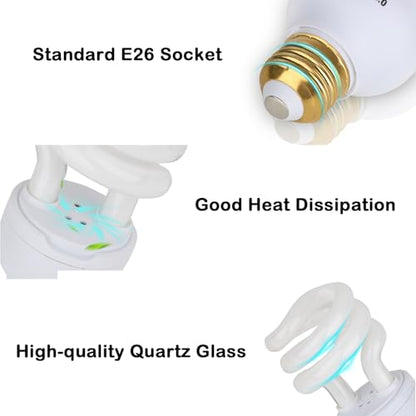 UVB Bulb for Reptiles, 5.0 13W UVB Light for Reptiles, Hygger zoo UVA UVB Reptile Light Bulb Reptile UVB Bulb UVB Light for Hermit Crab Snake Chameleon Reptile Lamp Terrarium Lamp for Tropical Reptile - size: 5.0-13W