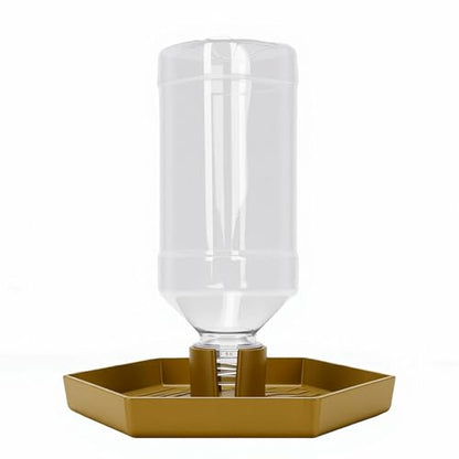 Rengue Reptile Water Feeder, Automatic Water Dispenser Food and Bowl Feeding Accessories for Bearded Dragons Lizards Geckos Crawler Breeding Tools, Reptile Hatching Supplies (Earthy Yellow) - color: Earthy Yellow