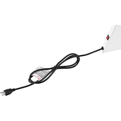 Global Industrial Under the Desk Radiant Panel Heater with Adjustable Thermostat, 170W, 120V, Compact Design, Floor Mount, 22-7/16"W x 14-14/16"H, White