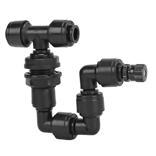 ReptilesTerrariumNozzle, 360 Adjustable Aquarium Mist Sprinkler for Rainforest Amphibians Plants, Generate Cold Fog, ABS Material, Suitable for Glass Containers of Geckos