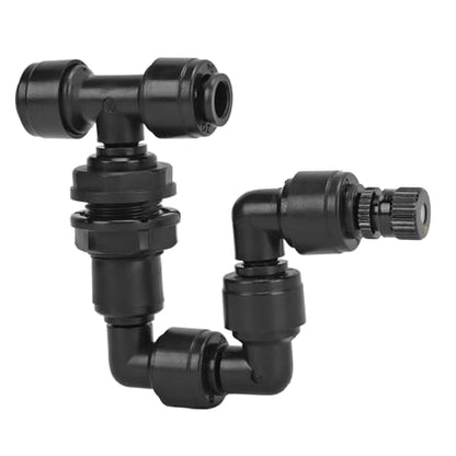 ReptilesTerrariumNozzle, 360 Adjustable Aquarium Mist Sprinkler for Rainforest Amphibians Plants, Generate Cold Fog, ABS Material, Suitable for Glass Containers of Geckos