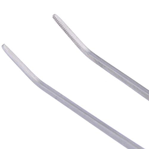 YSTAR Stainless Steel Long Reptile Tweezers Feeding Tongs for Snake Lizards Bearded Dragon Leopard Gecko and Spider Terrarium Supplies 2Pcs