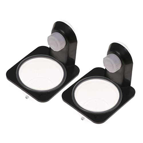 3pcs Reptile Food Water Bowl Tortoise Dish Suction Cup Style for Lizards Glass Tank Bowl - size: Size 4