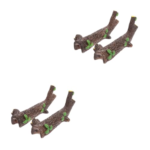 DOITOOL 4pcs Fish Tank Branch Landscape Decor Realistic Aquarium Accessories for Reptile Climbing Gardening Natural Driftwood Design for Terrarium Landscapes - color: Light Brownx2pcs, size: 10X4X3CMx2pcs