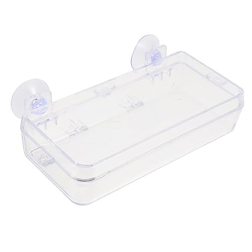 BESPORTBLE 1pc Suction Cup Reptile Feeder Dish Acrylic Food and Water Bowl for Tortoises Lizards and Pets Easy to Clean Feeding Basin for Reptiles