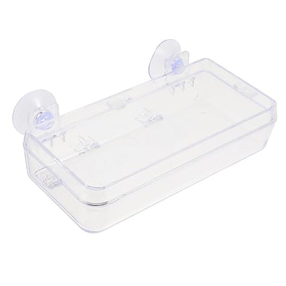 BESPORTBLE 1pc Suction Cup Reptile Feeder Dish Acrylic Food and Water Bowl for Tortoises Lizards and Pets Easy to Clean Feeding Basin for Reptiles