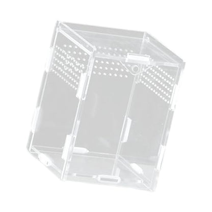 Clear Acrylic Reptiles Tanks with Ventilation Holes Terrarium Box for Small Lizards and Snake Jumping Spiders Watching Reptiles Container Box - size: 8X7X10 vertical