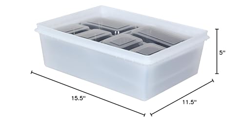 Fish Tubs/Food Storage Bins 25lb 11.5" x 15.5" x 5", Pack of 20- Deep Container Bases Only - size: 20 Deep Bases