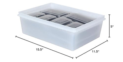 Fish Tubs/Food Storage Bins 25lb 11.5" x 15.5" x 5", Pack of 20- Deep Container Bases Only - size: 20 Deep Bases