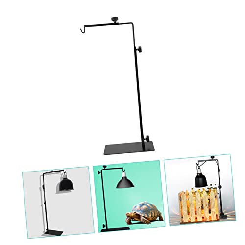 Adjustable Reptile Heating Lamp Stand Metal Lamp Rack Safety for Household Pets Wide Use for Fluorescent Ceramic Bulbs