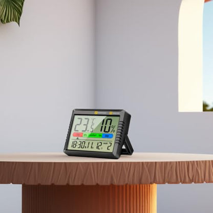 Beaupretty Digital Hygrometer Thermometer with LCD Screen Lightweight Portable Temperature and Humidity Meter for Indoor Use in Fridge or Nursery