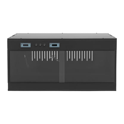 Large Reptile Terrarium with Lighting & LCD Screen PVC Reptile Enclosure with Glass Sliding Front Door & Intelligent Thermostat 32"x16"x16" Reptile Tank for Snake, Turtle & Lizard (Black) - color: Black