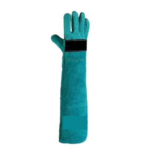 Anti-Bite Safety Gloves Ultra Long Thickened Green, Compatible for Grip Biting Catch Pets Protective Dog Reptiles Animal Supplies(45cm) - color: 45cm