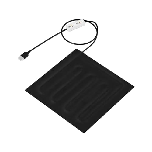 Baoblaze Reptile Heating Pad Terrarium Heating Mat with Temperature Control USB Heat Pad Warming Cushion for Bearded Dragon Bird Snake, 22cmx22cm