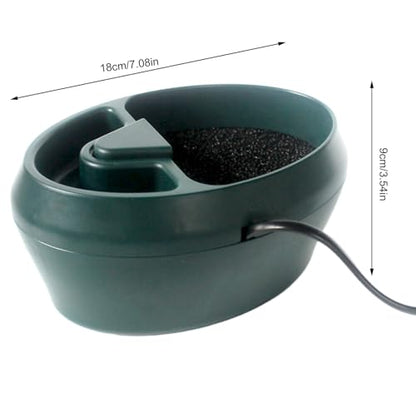 Lizard Water Dish – Automatic Turtle Waterfall Drinking Fountain, Multifunctional Reptile Feeder | 2 in 1 Water Dispenser with Tank, Durablee Habitat Supply for Snake, Chameleon, Frog, Gecko, Bearded
