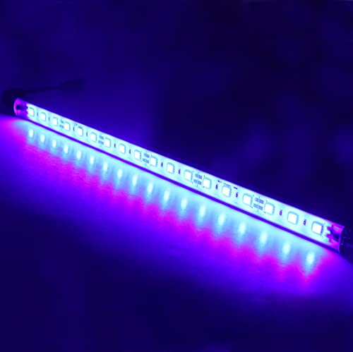 LEDENET 12" Blue 440nm Waterproof IP67 LED Aquarium Fish Tank Light 5050 18 LEDs 12V DC Aluminum Rigid LED Lights Fixture for Plant Grow, Saltwater Freshwater Fish, Reef Tank Lighting - size: 1 x 12'' 440nm