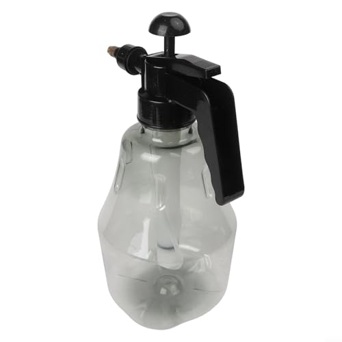 Manual Pressure Sprayer 1.5L with Adjustable Nozzle for Fine Mist and Stream, Transparent PET Watering Bottle for Plants Bonsai Flowers Home Car Cleaning Grey Green(Starry gray)