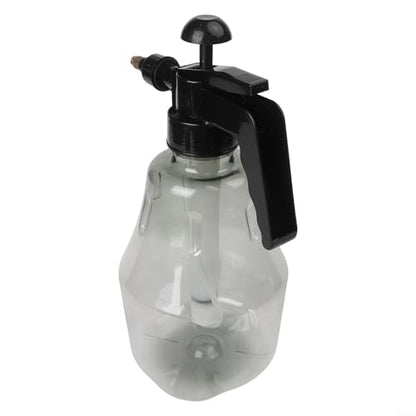 Manual Pressure Sprayer 1.5L with Adjustable Nozzle for Fine Mist and Stream, Transparent PET Watering Bottle for Plants Bonsai Flowers Home Car Cleaning Grey Green(Starry gray)