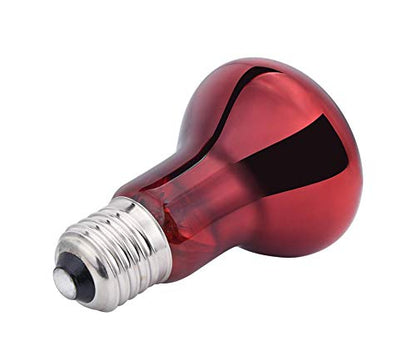 100W Infrared Heat Lamp Bulb E26 Base Red Basking Spot Light for Reptile Terrarium, Non-Disruptive Night Heater for Bearded Dragons Snake Turtle and Amphibian 2 Pack