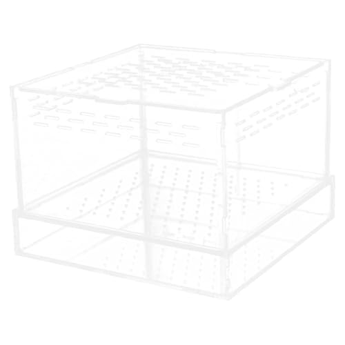 Clear Hatching Container with Lid for Spider Scorpion Reptile Breeding Box with Ventilation for Jumping Spider Transparent Terrarium