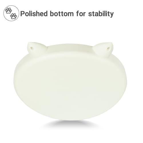 Bifeaw Slow Feeder Cat Bowl, Easy to Clean Silicone Bowl, Ideal for Dry and Wet Food (Purple and White) - color: Purple and White