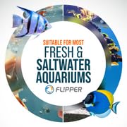 FL!PPER Platinum Aquarium Hand Scraper for Glass and Acrylic Tanks - 18" - size: 18" Rigid Shaft