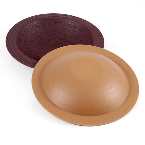 Turtle Bathing Pool Small for Reptiles & Amphibians - Resin Water Dish & Feeding Bowl with Gentle Slope - Safe for Turtles, Lizards, Frogs, Snakes (Yellow) - color: Yellow