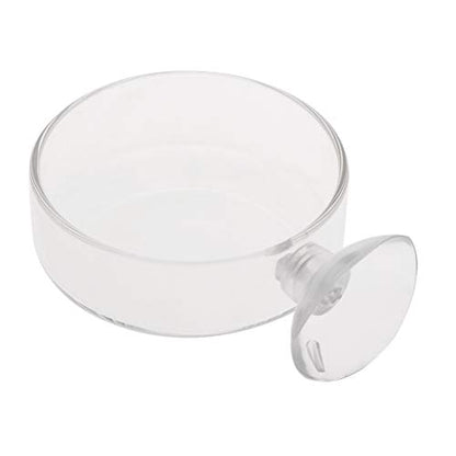 Shrimp Feeder Glass Feeding Dish Aquarium Fish For Tank Reptiles Round Clear Food Bowl With Suction Cups 2.4x0.7 Inch Shrimp Feeding Dish Shrimp Feeding Dish And Tube Shrimp Feeding Dish With Suction