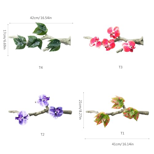 Reptiles Decoration Terrariums Plant Corner Climbing Branch Suction Cup Aquariums Artificial Vine for Snake Bearded Dragon - size: B