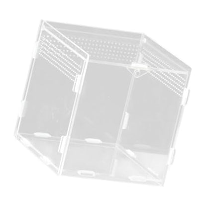 Clear Acrylic Reptiles Tanks with Ventilation Holes Terrarium Box for Small Lizards and Snake Jumping Spiders Watching Reptiles Container Box - size: 10X10X10 vertical