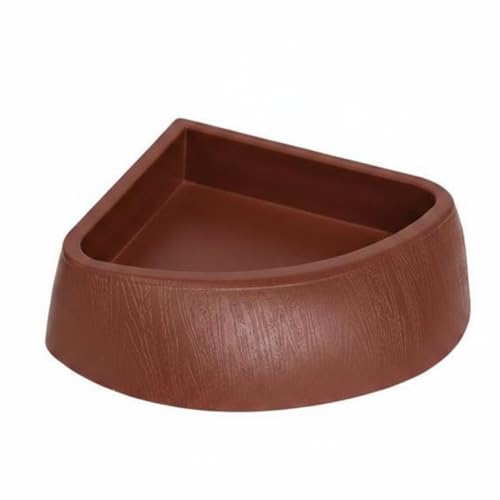 Gralara Tortoise Water Basin Versatile Reptile Feeding Dish Effortless to Clean Reptile Corner Bowl for Vivarium, Brown Red - color: Brown Red
