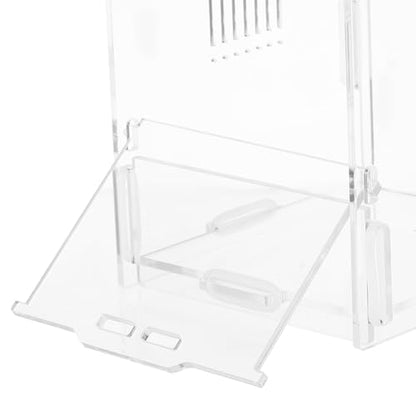 Small Acrylic Reptile Breeding Box with Ventilation Animal Habitat Cage for Spiders Jumping Spiders and Small Amphibians Terrarium for Indoor Pet Keeping