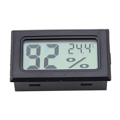 Reptile Thermometer Hygrometer Digital Temperature Humidity Meter Hygrometer Thermometer Humidity Gauge 5s Refresh LCD Built in Probe with C Display for Vivariums Greenhou