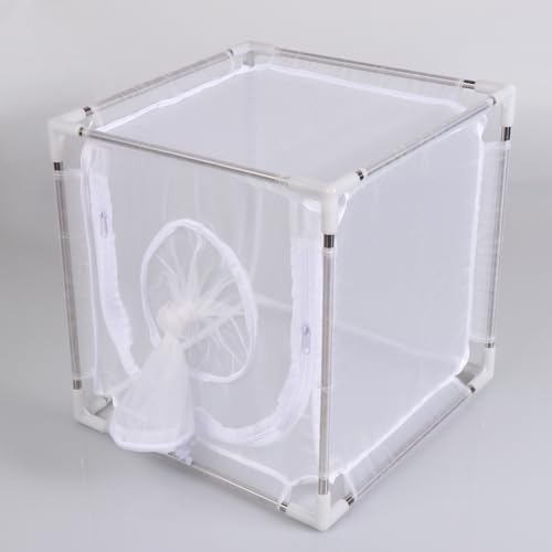RESTCLOUD Insect Breeding Cage, Insect Rearing cage with Ultra Fine Mesh, Size 12" x 12" x 12"
